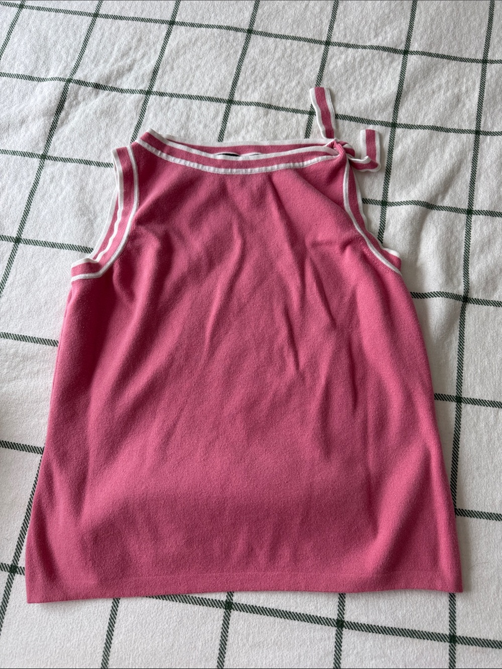 Relativity Pink Tank Top with White Trim